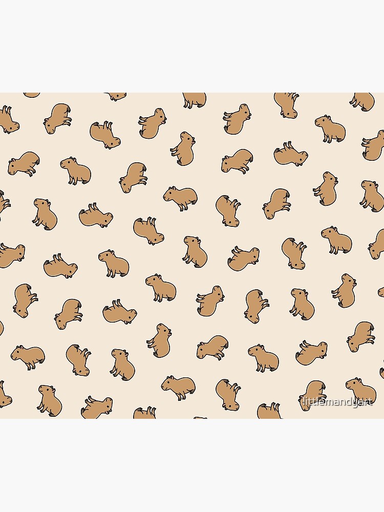 Thumbnail 6 of 6, Throw Blanket, Capybara designed and sold by littlemandyart.