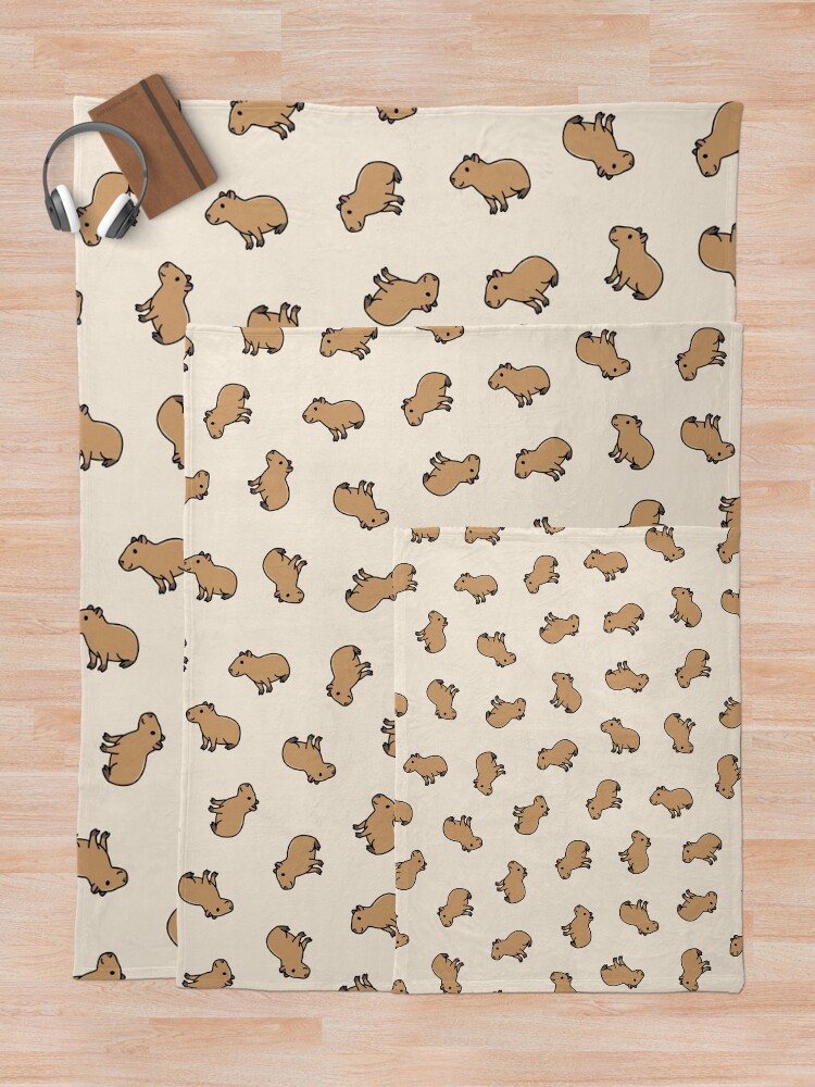 Thumbnail 5 of 6, Throw Blanket, Capybara designed and sold by littlemandyart.