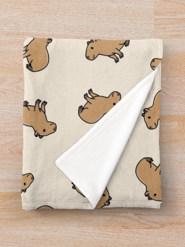 Thumbnail 3 of 6, Throw Blanket, Capybara designed and sold by littlemandyart.