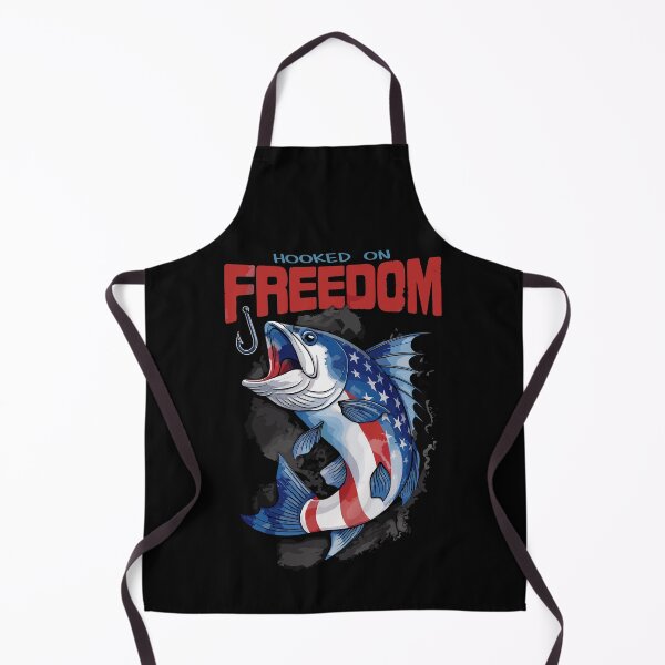 Item preview, American Flag Bass Fish Hooked on Freedom designed and sold by PerkyParakeet.