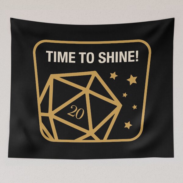 Item preview, Time to Shine D20 Dice Natural 20 designed and sold by pixeptional.
