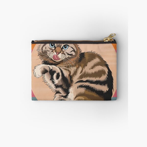 Item preview, Vibrant Fluffy Tabby Cat with Circle Background designed and sold by Dshoppin.