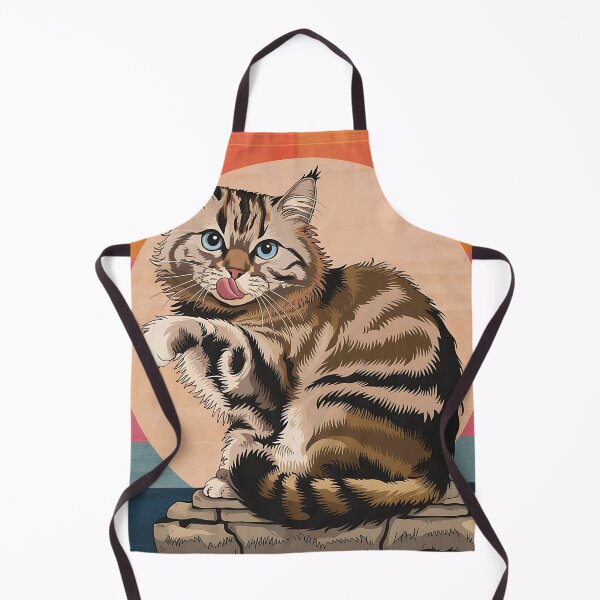 Item preview, Vibrant Fluffy Tabby Cat with Circle Background designed and sold by Dshoppin.