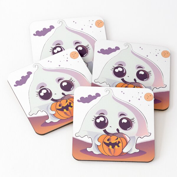 Item preview, A cartoon ghost holding a pumpkin designed and sold by PWDigitalArt.