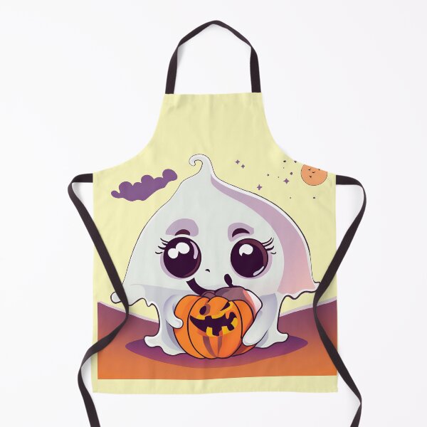 Item preview, A cartoon ghost holding a pumpkin designed and sold by PWDigitalArt.