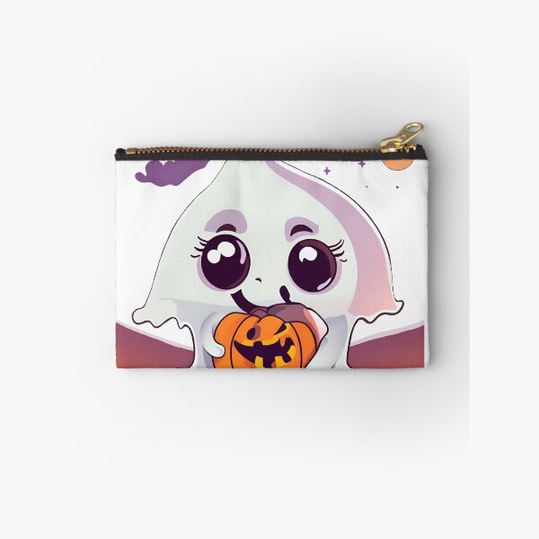 Item preview, A cartoon ghost holding a pumpkin designed and sold by PWDigitalArt.