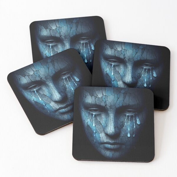 Item preview,  Melancholy Cracked Face with Tears designed and sold by pumsquare.