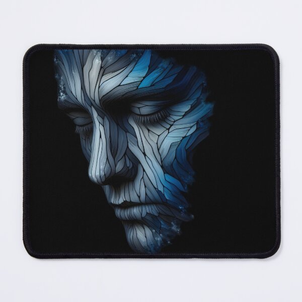 Item preview, Ethereal Blue Abstract Face Art designed and sold by pumsquare.