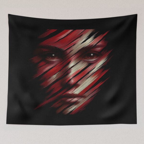 Item preview,  Abstract Painted Face with Red Strokes designed and sold by pumsquare.