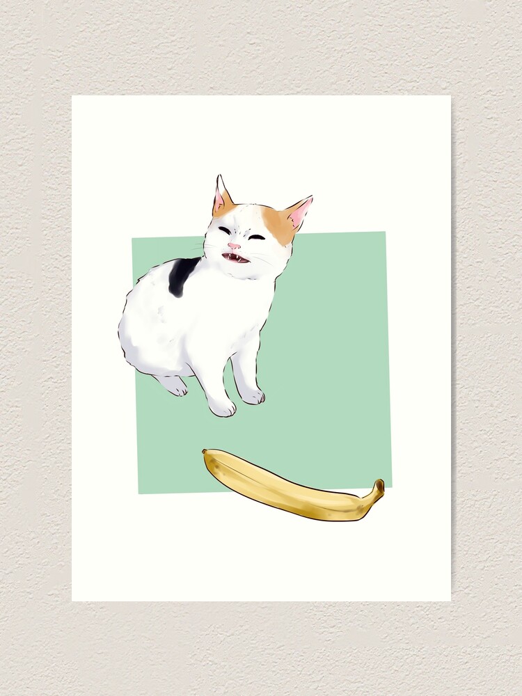 Cat No Banana Angry Cat Meme - Cat No Banana - Posters and Art Prints