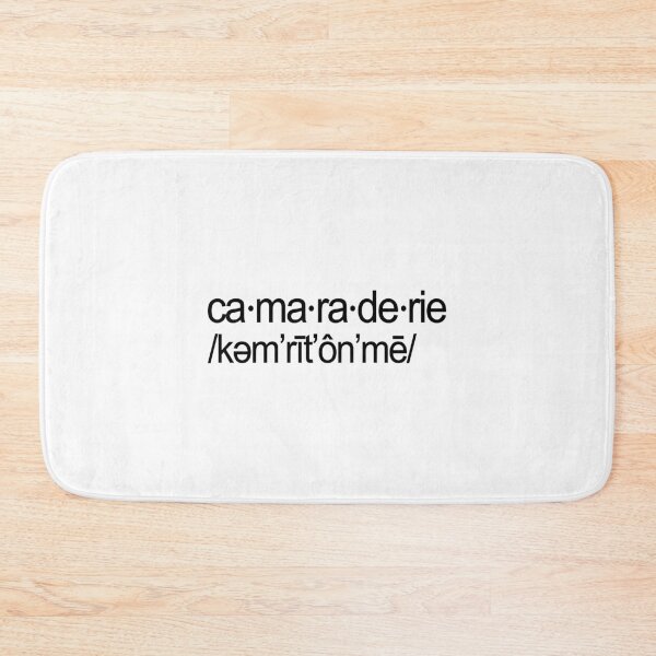 Item preview, CA MA RA DE RIE /KƏM’RIT’ON’ME/. BLACK DESIGN designed and sold by Rejiboustarts.