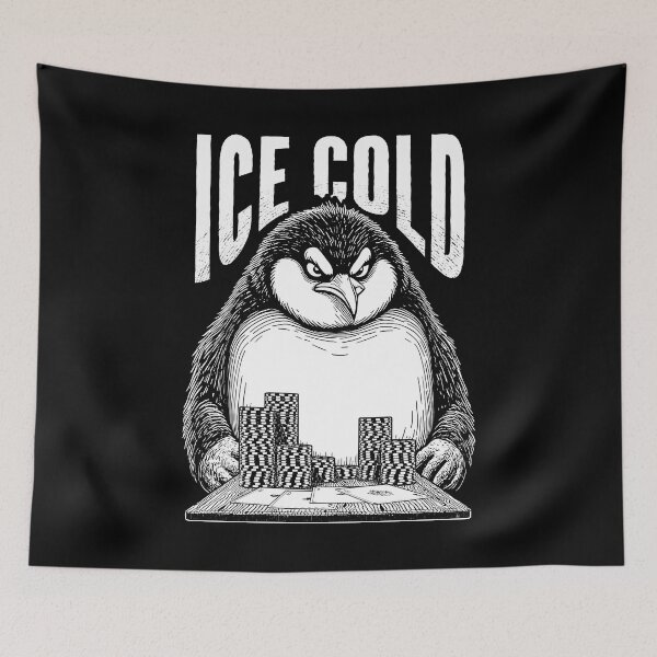 Item preview, Poker Player Penguin Funny Ice Cold Gambler Four Aces Cards designed and sold by GrandeDuc.
