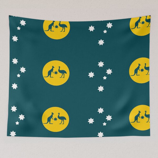 Item preview, Australia Sun-Crest Flag, with Southern Cross  designed and sold by Kangaroo Sun.