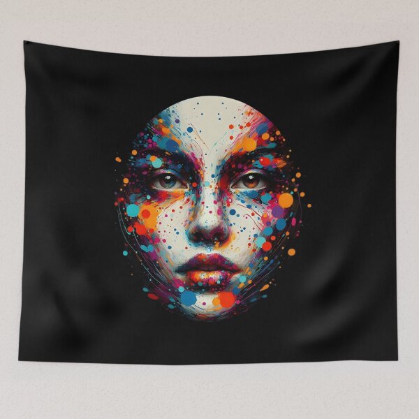 Item preview,  Colorful Abstract Face Art designed and sold by IllumeInk.