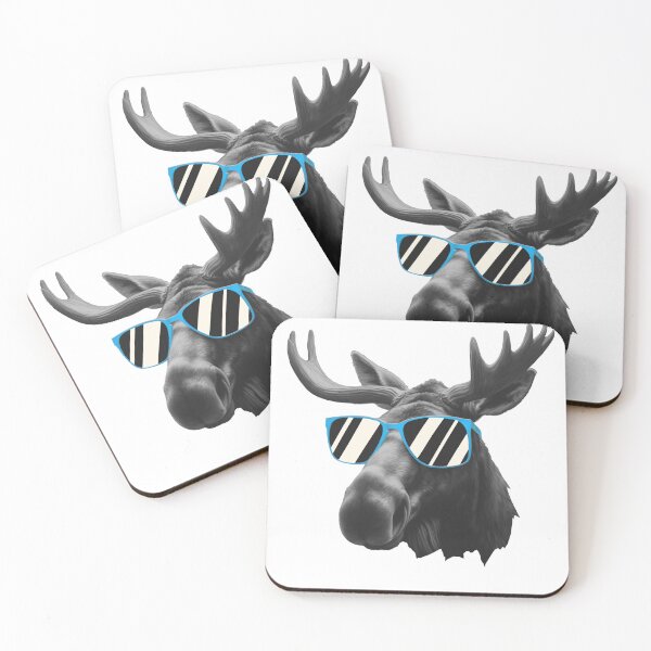 Item preview, Moose with Sunglasses | Cool and Funny Moose designed and sold by TurtleDojo.