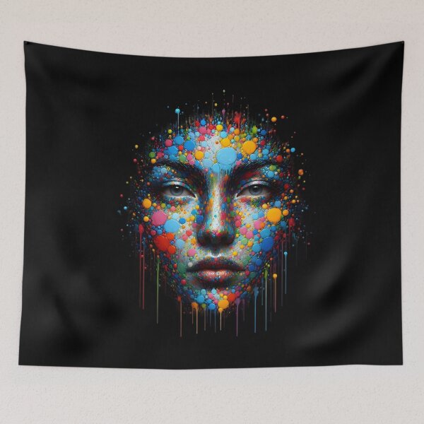 Item preview,  Colorful Abstract Face Art designed and sold by IllumeInk.