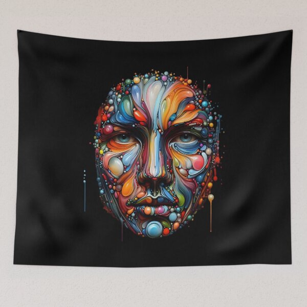 Item preview,  Vibrant Abstract Face Art designed and sold by IllumeInk.