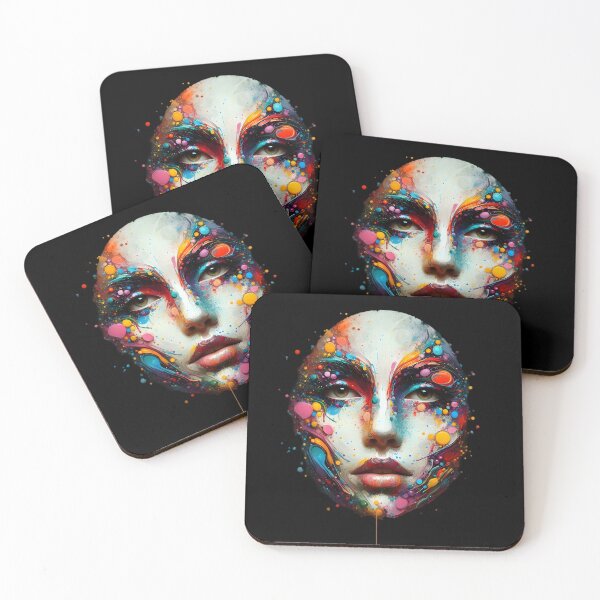 Item preview,  Abstract Face Paint Splash Art designed and sold by IllumeInk.