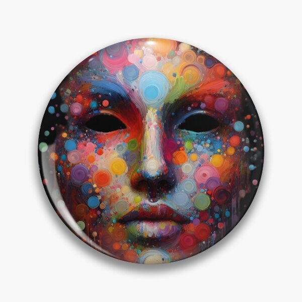 Item preview,  Abstract Colorful Mask Art designed and sold by IllumeInk.