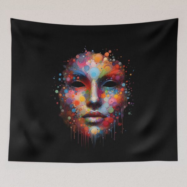 Item preview,  Abstract Colorful Mask Art designed and sold by IllumeInk.