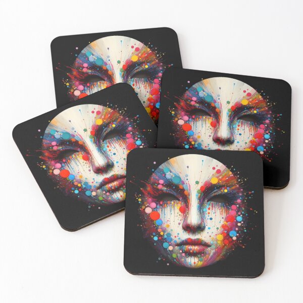 Item preview,  Colorful Abstract Mask Art designed and sold by IllumeInk.