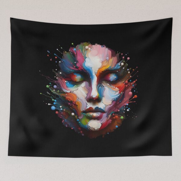 Item preview,  Colorful Abstract Face Art designed and sold by IllumeInk.