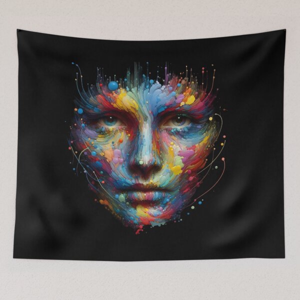 Item preview,  Colorful Abstract Face Art designed and sold by IllumeInk.