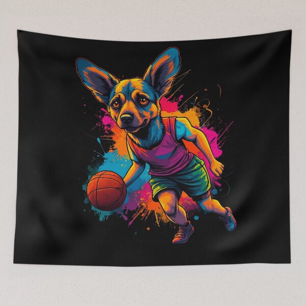 Item preview, German Sheppard dog playing basketball designed and sold by Furrifico.