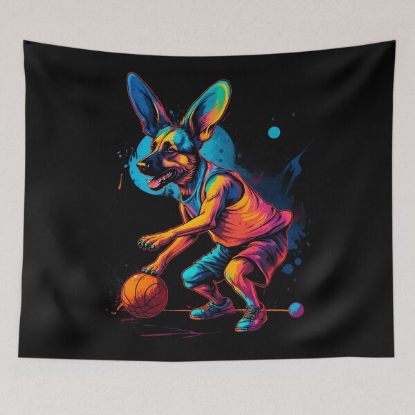 Item preview, German Sheppard dog playing basketball designed and sold by Furrifico.