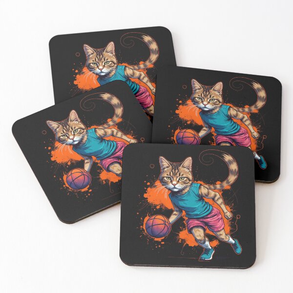 Item preview, Siberian Shorthair cat playing basketball designed and sold by Furrifico.