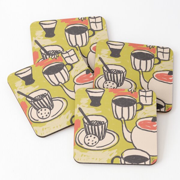 Item preview, Breakfast poster, Coffee abstract retro print, Fun kitchen decor designed and sold by KristinityArt.