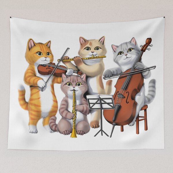 Item preview, Cat Orchestra Musicians designed and sold by underheaven.