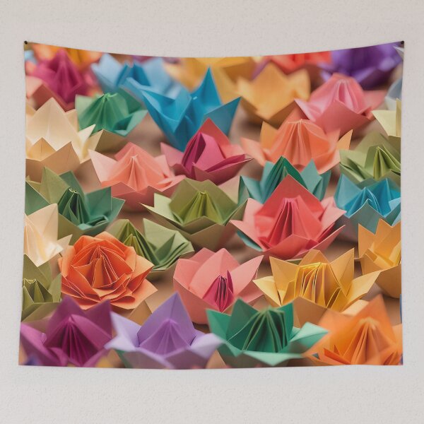Item preview, Origami Art - Garden of Whimsy: A Kaleidoscope of Ornamental Cabbages designed and sold by ArtfulFolds.