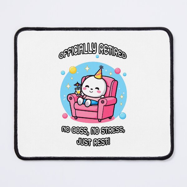 Item preview, Officially Retired T-Shirt – Cute Relaxing Character | No Boss, No Stress, Just Rest! designed and sold by HAFIZ-DP.