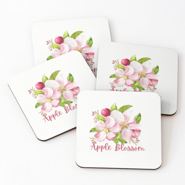 Artikelvorschau, Arkansas State Apfelblüten-Blumen-Aquarell-klassisches T-Shirt Sticker entworfen und verkauft von ThinkNature!.
