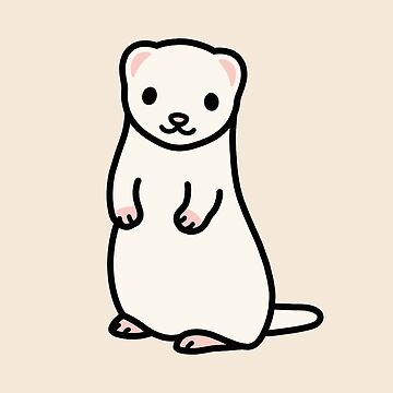 Artwork thumbnail, Albino Ferret by littlemandyart