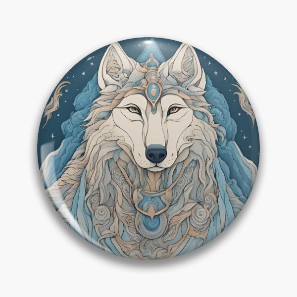 Item preview, Mystical Wolf Spirit – Pastel Tones Inspired by Turkic Mythology designed and sold by mehiydalgic.