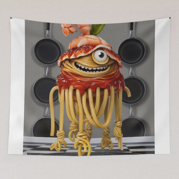 Item preview, Tasty monster spaghetti. designed and sold by MyHappyArtShop.
