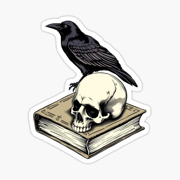 Item preview, Raven Skull & Book of Shadows designed and sold by Enigmaris.