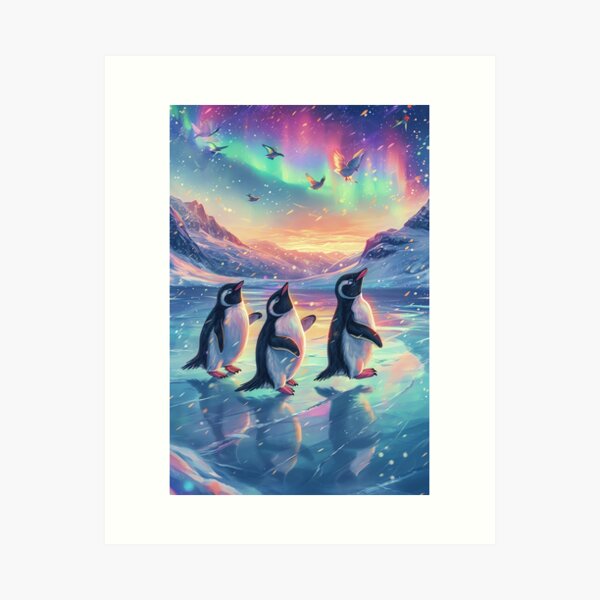Item preview, Whimsical Penguin Skating designed and sold by cute-animals99.