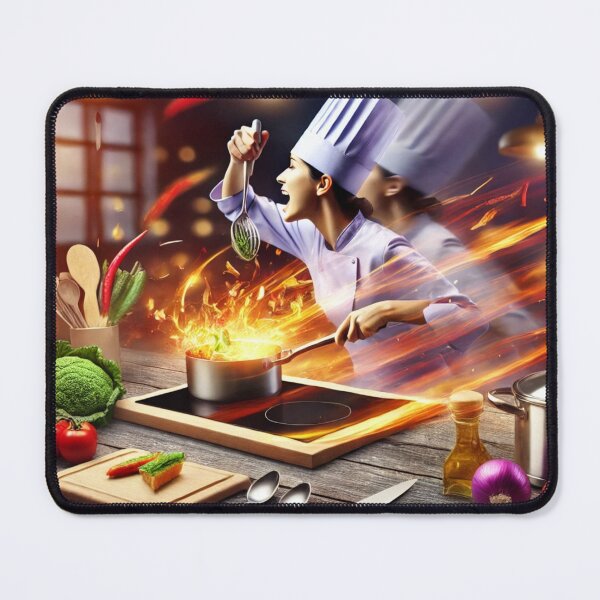 Item preview, Woman chef at work designed and sold by ValerieStOnge.