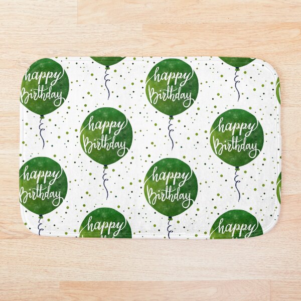 Item preview, Happy birthday - green balloon  designed and sold by PP-Patterns.