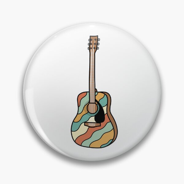 Artikelvorschau, Retro Gitarre mit Wellenmuster Grün und Orange entworfen und verkauft von MrsCreative1.