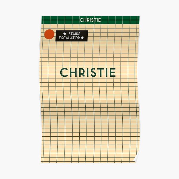 CHRISTIE Subway Station Poster