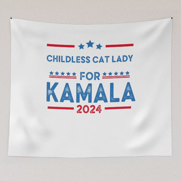 Item preview, Childless Cat Lady Kamala 2024 Election Madam President designed and sold by Greenbacks.