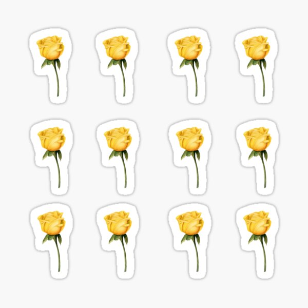 Item preview, Yellow rose stem set designed and sold by EmeraldeaArt.