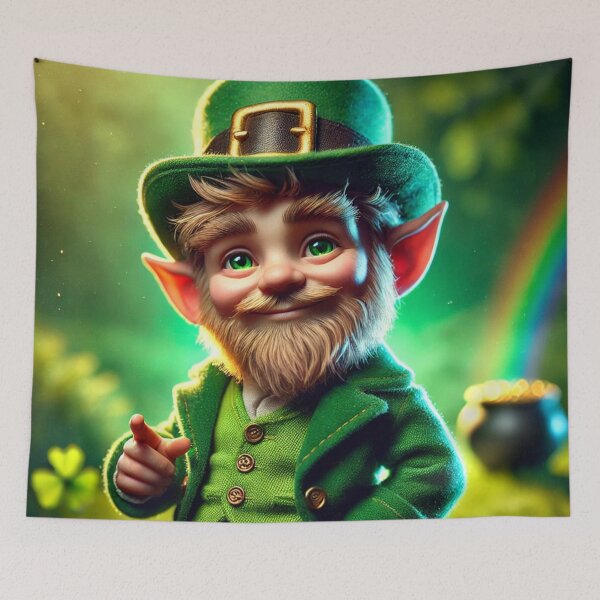 Item preview, Charming Leprechaun in a Magical Irish Landscape designed and sold by aunins7.
