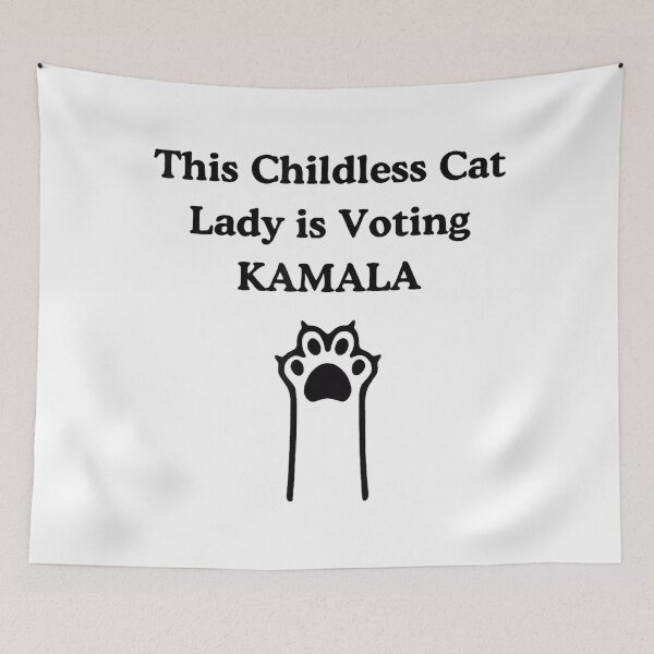 Item preview, Childless Cat Lady This Childless Cat Lady Is Voting Kamala designed and sold by Greenbacks.