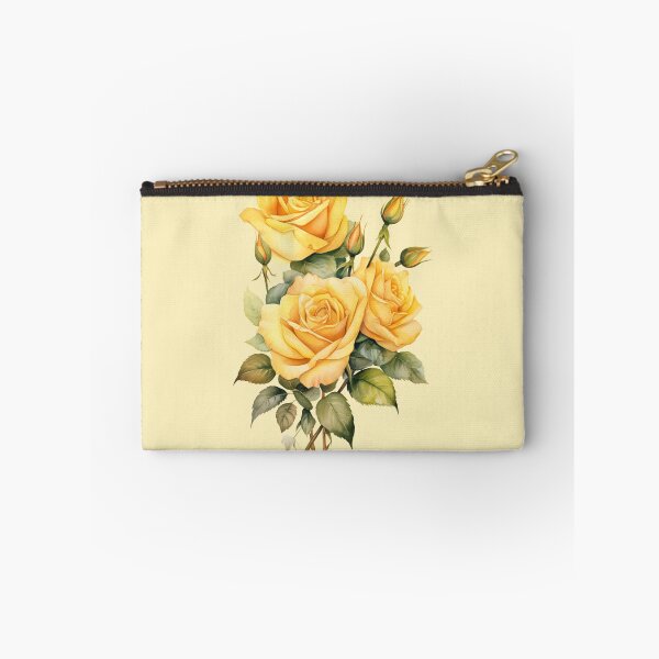 Item preview, yellow rose bouquet watercolor designed and sold by EmeraldeaArt.