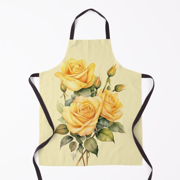 Item preview, yellow rose bouquet watercolor designed and sold by EmeraldeaArt.